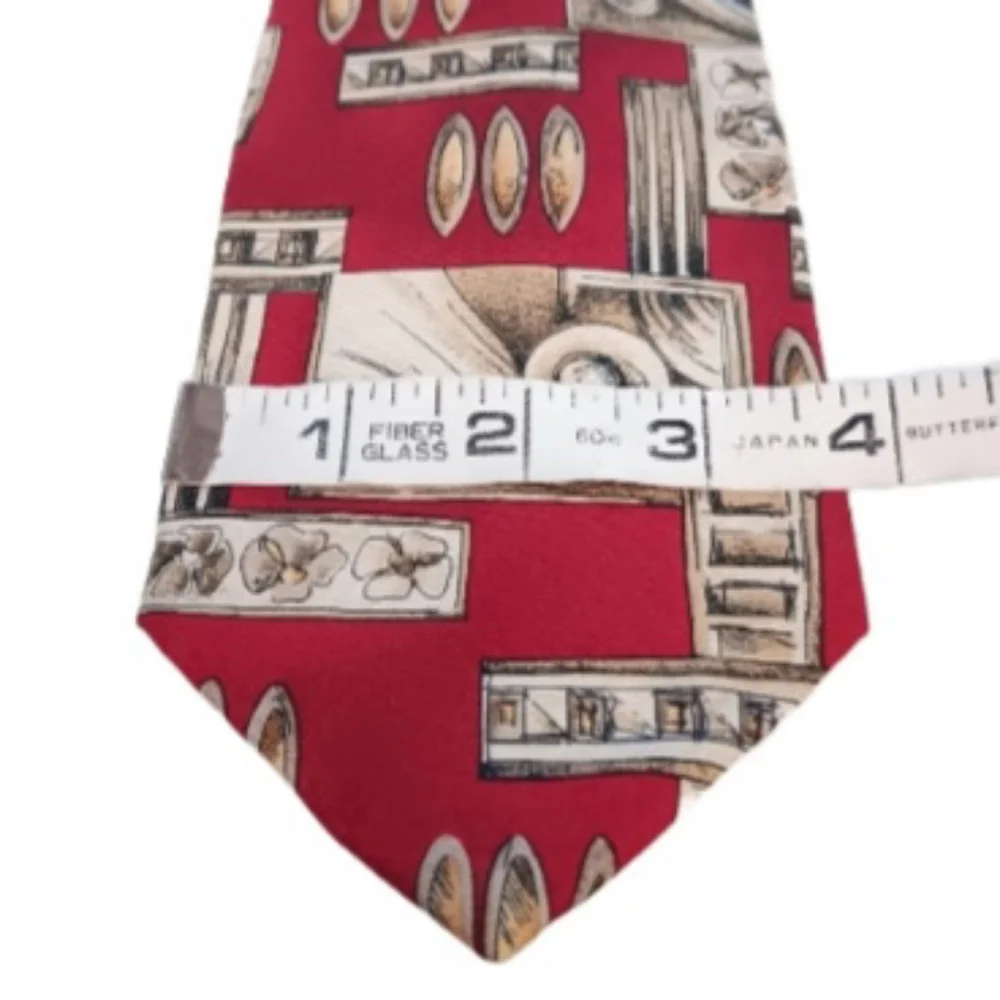 Vintage Silk Michael Austin Tie | EUC | Burgundy & Tans